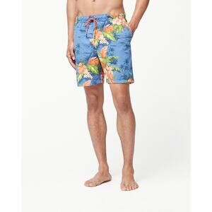 Tommy Bahama Relax Men’s XL Naples Fiji Ferns Swim Trunks Blue Tropical Floral